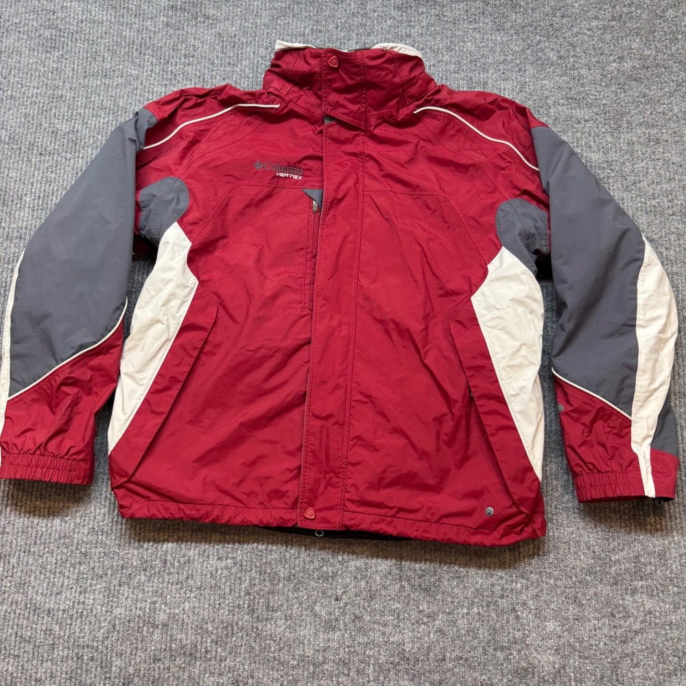 Columbia Vertex Interchange 3 in 1‎ Jacket Mens XL Red Gray Waterproof Ski Coat